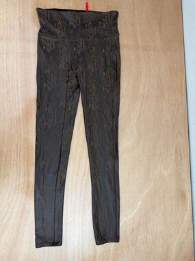 SPANX Brown Snake-Print Leggings NWOT